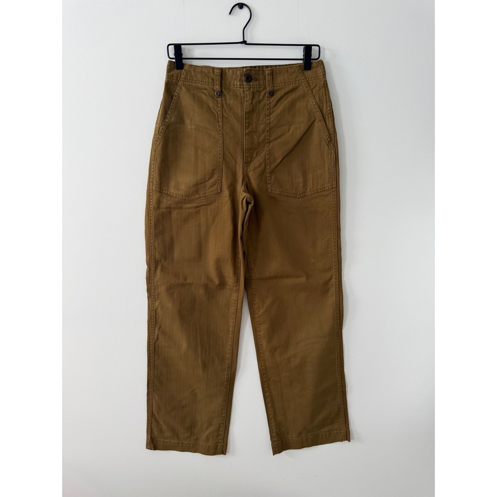 Madewell Perfect Vintage Wide Leg Pant Utility Chino Womens 27x30 Brown NK096